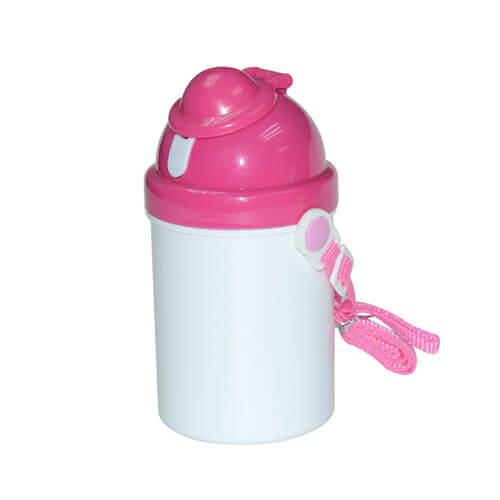 Botella de agua para niños de 360 ml fabricada en acero Steel para  sublimación - blanca con tapón de rosca verde-rosa Blanco / rosa / verde, GADGETS \ BOTELLAS Y TERMOS